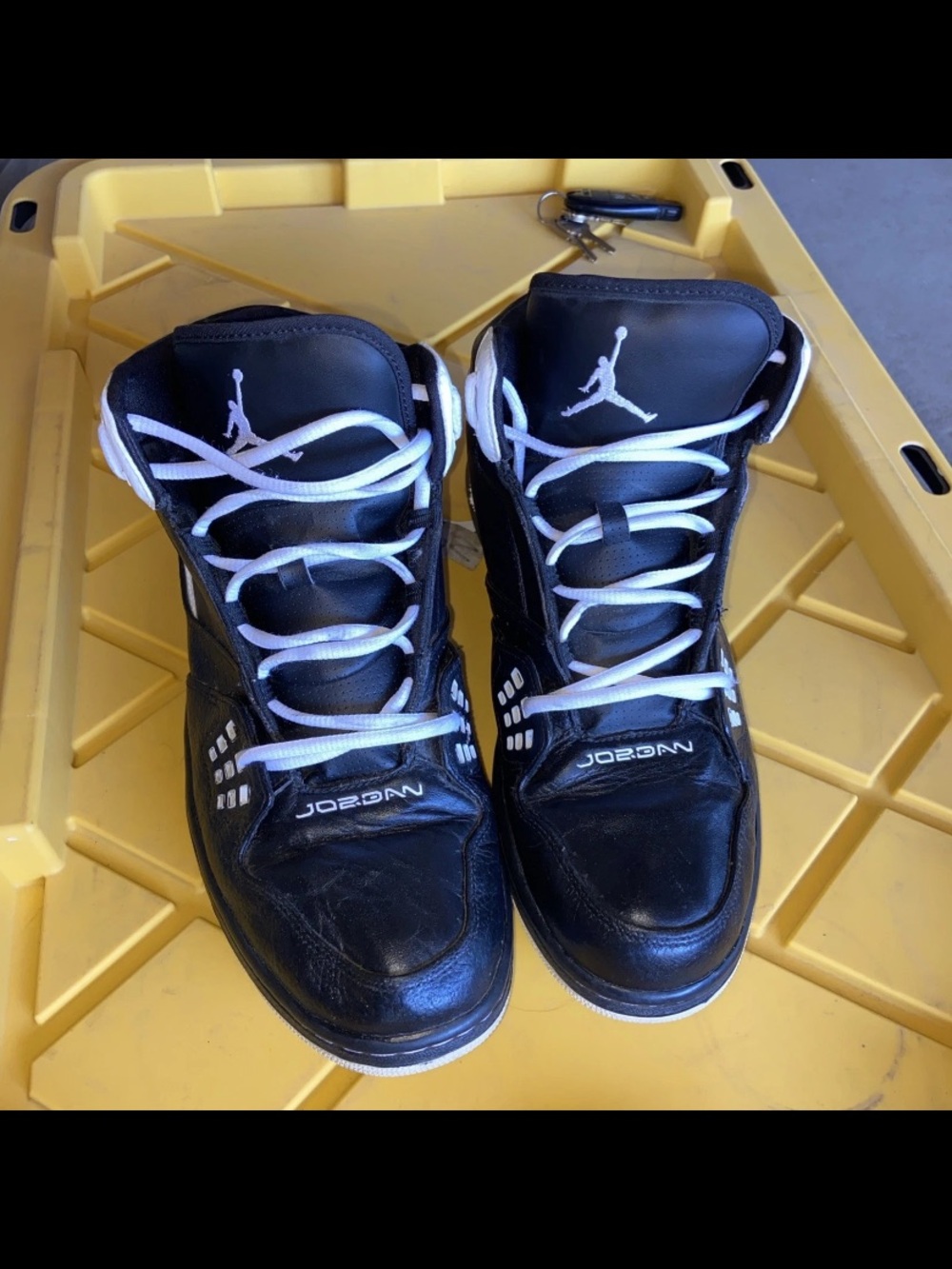 Air Jordan Flight 1 Shoes Mens Size 13 Basketball Black 372704-036 - Picture 8 of 8